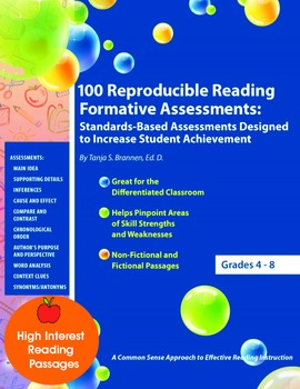 Preview of 10 Reading Comprehension Passages & Questions  100 Portfolio Assessments