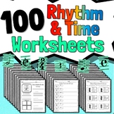 100 Rhythm And Time Signatures Worksheets | Multiple Activities