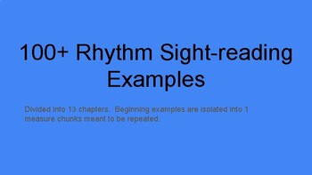 Preview of 100+ Rhythm Sight Reading Examples