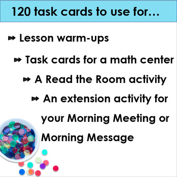 First & Second Grade Math 120 Riddle Cards for the 120 Chart Set 1