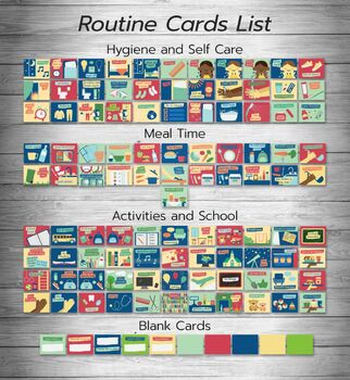Preview of 100+ Routine cards for kids routine chart printable