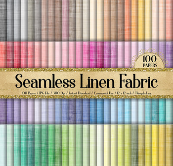 Preview of 100 Seamless Linen Denim Burlap Fabric Texture Digital Papers