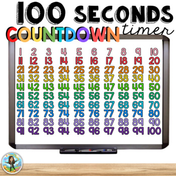 Preview of 100 Second Rainbow Countdown Visual Timer