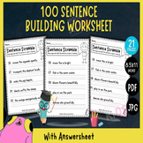 100 Sentence Scramble Adventures! Build Grammar & Writing Skills