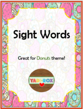 Preview of ALL Kindergarten High Frequency Words (Sight Words) Posters – Donuts