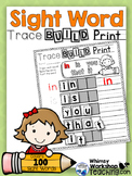 100 Sight Words Trace and Build Printables - Whimsy Worksh