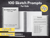 100 Sketch Prompts For Kids - Printable PDF Sketchbook
