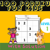 100 Sudoku puzzle  For kids 4×4 With Solutions