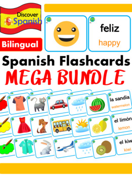 Preview of 490+ Beginner Spanish Picture Flashcards GROWING MEGA BUNDLE
