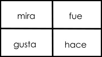 spanish sight words flash cards