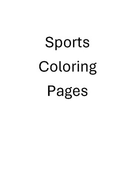 Preview of 100 Sports Coloring Pages