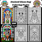 100 Stained Glass Dog Coloring Pages
