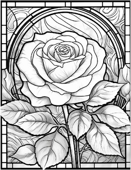 stained glass coloring page