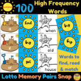 100 Summer High-Frequency Words (Sight Words) for Games fo