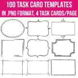 Task Card Templates EDITABLE 100
