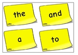 100 Common Words on Post-Its Card Pack | Literacy Centers