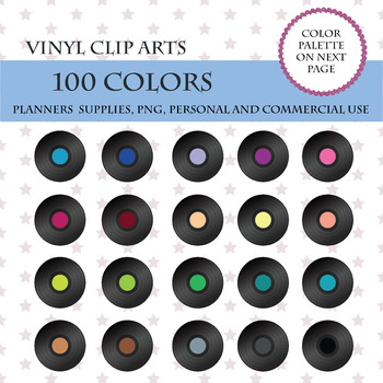 Preview of 100 Vinyl clipart, Music Record Clipart, Black Vinyl Record, Music Arts