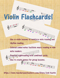 60 Violin Flashcards - FULL COLOR!!!