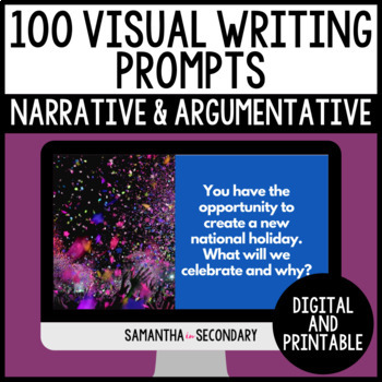 Preview of 100 Visual Writing Prompts for Narrative and Argumentative Writing