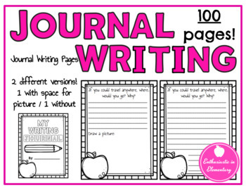 100 WRITING PROMPTS / JOURNAL PROMPTS / PRINTABLE for DISTANCE LEARNING
