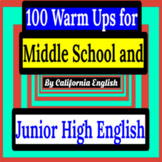 100 Warm Ups for Junior High/Middle School English
