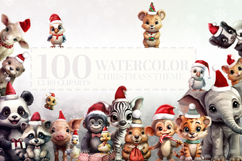 Cute Watercolor Wild Animals Christmas Present Labels Holiday Gift Tags  Bundle Pack 2D Sticker for Sale by Cawaiico