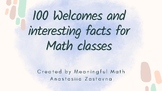 100 Welcomes, quotes and interesting facts about Math to s