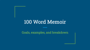 Preview of 100 Word Memoir Writing Practice