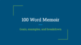 100 Word Memoir Writing Practice