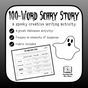 Preview of 100-Word Scary Story: A Suspense Creative Writing Activity
