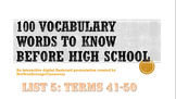 100 Words Every Middle Schooler Should Know  List 5: words