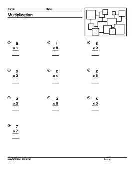 Preview of 100 Worksheets Multiplication Math