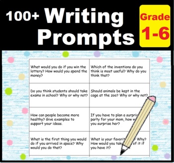 100+ Writing Prompts for Writing Journal by Miracle Garden | TpT