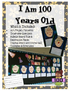 Preview of 100 Years Old ~ Art Project & Bulletin Board