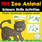 100 Zoo Animal Scissors Activities for Cutting Practice
