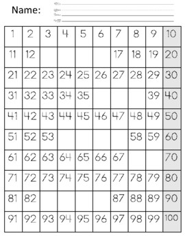 100 and 120 Chart Tracing and Writing by First for Knowledge | TpT