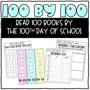 Preview of 100 by 100: 100th Day of School Book Challenge