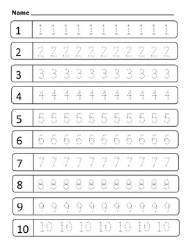 100 chart missing number and tracing by Happy Learning in everyday