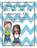 100 chart missing number worksheets teaching resources tpt