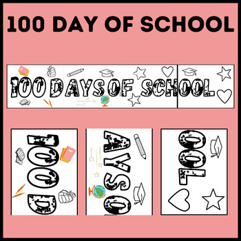 100 day of school bulletin board craft and activities, letters, crown