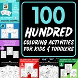 100 day of school fun coloring activities pages for kids a