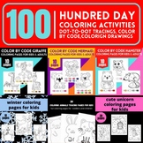 100 day of school fun coloring activities pages for kids a