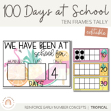 100 days of School Tally | Tropical Theme