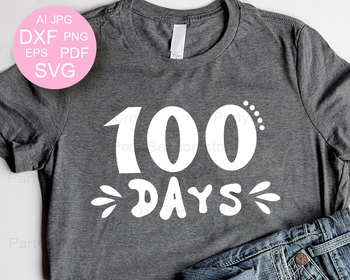 Download 100 Days Of School Shirt Svg Design Back To School Svg By Partyseason