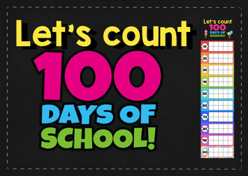 Preview of 100 days of school countdown chart 10 frame