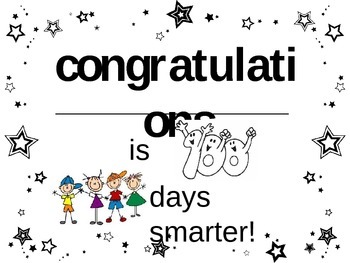 100 days smarter certificate by Kate Yoder Teachers Pay Teachers