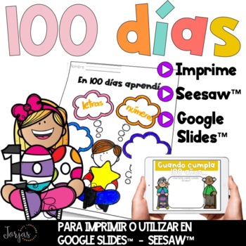 Preview of 100 días de escuela 100 Days of School in Spanish Activities and Printables