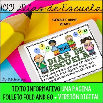 Preview of 100 dias de escuela - In Spanish