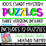 100’s Chart Mystery Puzzles Year First Grade-Weather