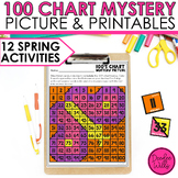 100 Chart Mystery Picture Math Puzzles | Number Recognitio